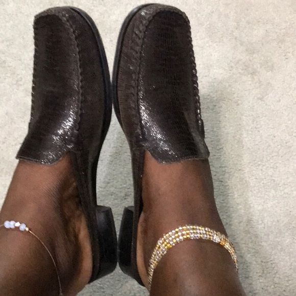 Sesto Meucci Brown Leather Print Mule - Picture 4 of 7